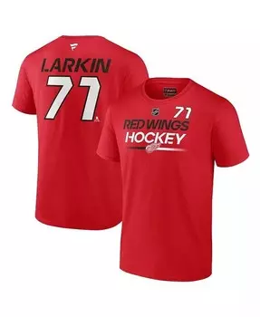 Мужская футболка Dylan Larkin Red Detroit Red Wings Authentic Pro Prime с именем и номером Fanatics, красный