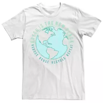Мужская футболка Earth Day Green — новая черная уменьшенная футболка Licensed Character