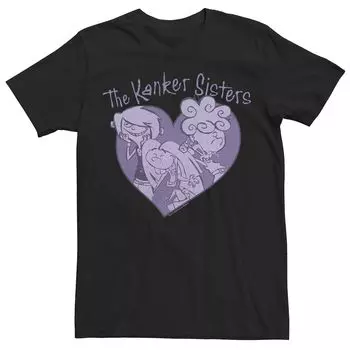 Мужская футболка Ed, Edd & Eddy The Kanker Sisters Heart Portrait Licensed Character
