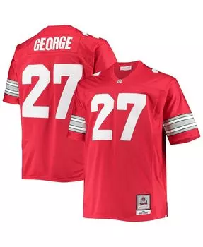 Мужская футболка Eddie George Scarlet Ohio State Buckeyes Big and Tall Legacy Alumni Mitchell & Ness