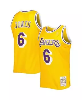 Мужская футболка Eddie Jones Gold Los Angeles Lakers 1996-97 Hardwood Classics Swingman Mitchell & Ness