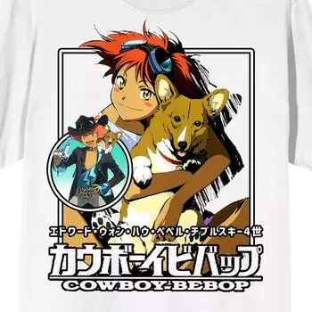 Мужская футболка Edward and Ein Cowboy Bebop Licensed Character