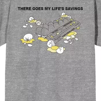 Мужская футболка Eggspensive Eggs There Goes My Life Savings с рисунком Licensed Character