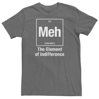Мужская футболка Element Of Meh Licensed Character, цвет Charcoal