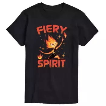 Мужская футболка Elemental Fiery Spirit Licensed Character, черный