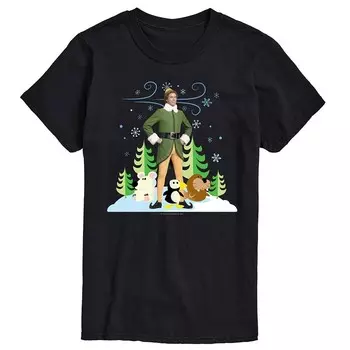 Мужская футболка Elf Buddy And Arctic Puppets Licensed Character, черный