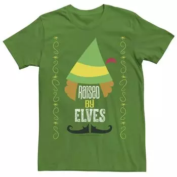 Мужская футболка Elf Raising By Elves Elf Hat с текстом и графическим рисунком Licensed Character