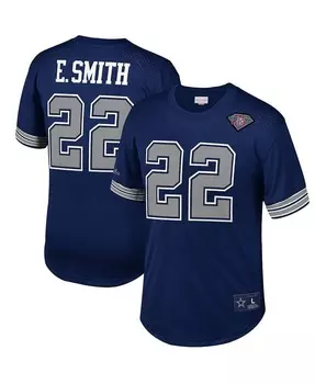 Мужская футболка Emmitt Smith Navy Dallas Cowboys с именем и номером игрока в отставке Mitchell & Ness