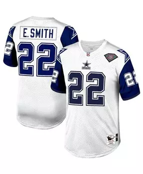 Мужская футболка emmitt smith white, темно-синяя dallas cowboys 1994 года, подлинная футболка для пенсионеров Mitchell & Ness, мульти