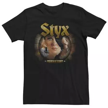 Мужская футболка Epic Rights Distress Circle Styx Piece Of Eight Cover с логотипом Licensed Character