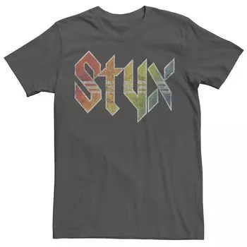 Мужская футболка Epic Rights Styx Vintage с радужным логотипом Licensed Character, цвет Charcoal