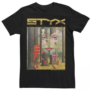 Мужская футболка Epic Rights StyxThe Grand Illusion с двусмысленным логотипом Licensed Character