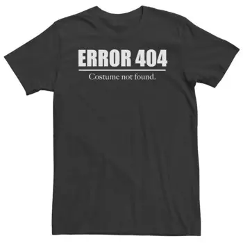 Мужская футболка Error 404 «Костюм не найден» Licensed Character, черный