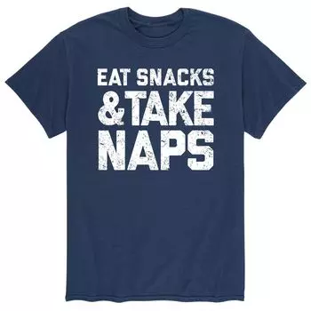 Мужская футболка «Ешь закуски и вздремни» Licensed Character