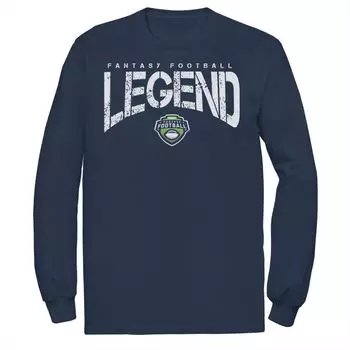 Мужская футболка ESPN Fantasy Football Legend с длинными рукавами и текстом Licensed Character