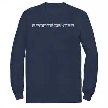 Мужская футболка ESPN SportsCenter бело-красного цвета с текстовым логотипом Licensed Character