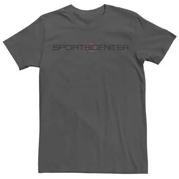 Мужская футболка ESPN SportsCenter черно-красного цвета с текстовым логотипом Licensed Character