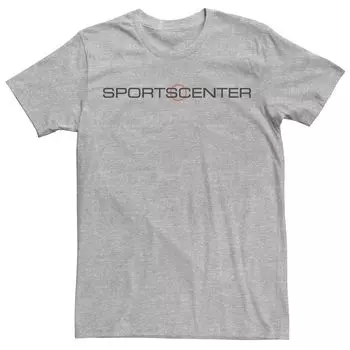 Мужская футболка ESPN SportsCenter черно-красного цвета с текстовым логотипом Licensed Character