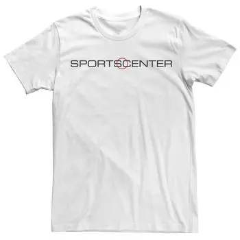 Мужская футболка ESPN SportsCenter черно-красного цвета с текстовым логотипом Licensed Character