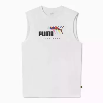 Мужская футболка Ess+ Love Wins без рукавов Tee Puma, белый