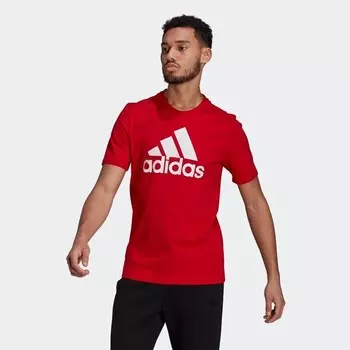 Мужская футболка Essentials с большим логотипом Adidas, белый