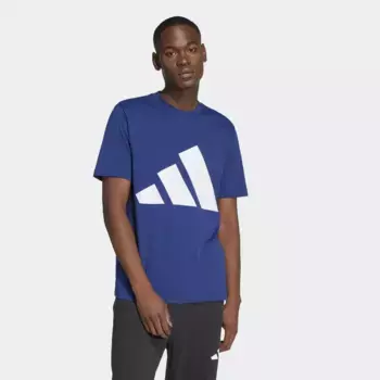 Мужская футболка Essentials с большим логотипом Adidas, синий