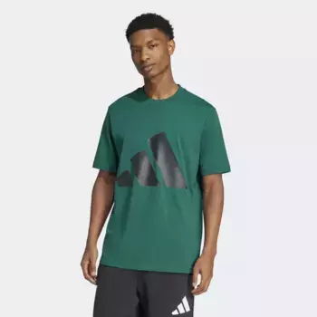 Мужская футболка Essentials с большим логотипом Adidas, зеленый