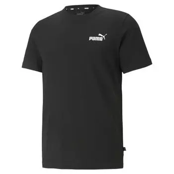 Мужская футболка Essentials с тонким принтом-логотипом PUMA, черный