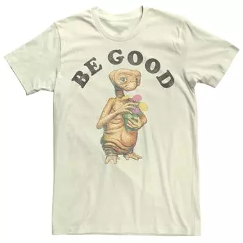 Мужская футболка ET с цветочным горшком в руках «Be Good» Licensed Character