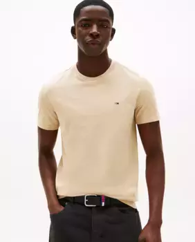 Мужская футболка extra slim fit с коротким рукавом Tommy Jeans, бежевый