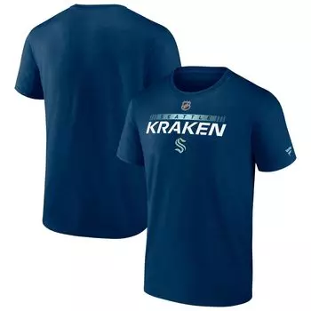 Мужская футболка Fanatics Deep Sea Blue Seattle Kraken Authentic Pro Team Core Collection Prime