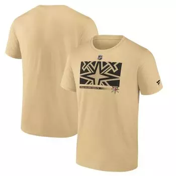 Мужская футболка Fanatics Gold Vegas Golden Knights Authentic Pro Core Collection для вторичного использования