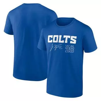 Мужская футболка Fanatics с именем и номером команды Jonathan Taylor Royal Indianapolis Colts