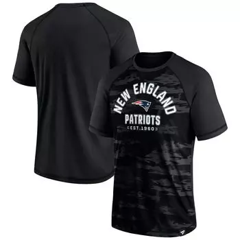 Мужская футболка Fanatics с логотипом New England Patriots Blackout Hail Mary реглан