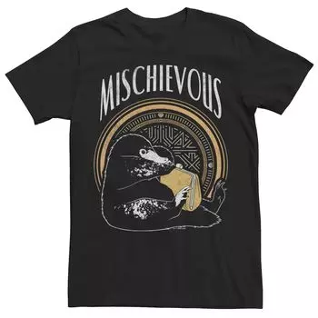 Мужская футболка Fantastic Beast Grindelwald Distressed Niffler Mischievous Tee Licensed Character