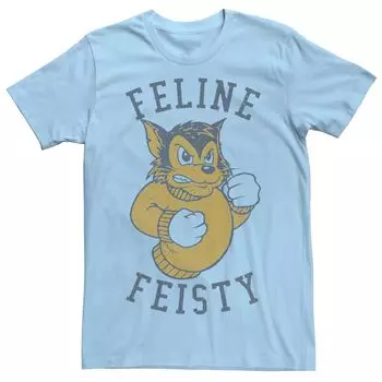Мужская футболка Feline Feisty Cat Humor Licensed Character