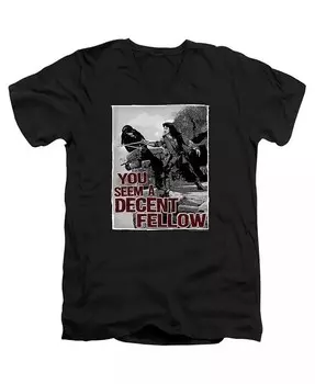 Мужская футболка Fellow с коротким рукавом и V-образным вырезом из премиального хлопка для взрослых Princess Bride, черный