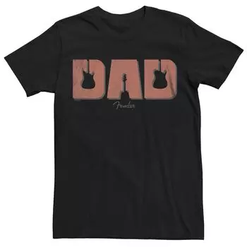 Мужская футболка Fender Dad Guitars Silhouettes с графическим рисунком Licensed Character