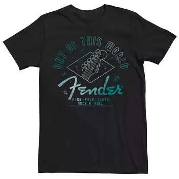 Мужская футболка Fender Out Of This World Line Art Licensed Character, черный