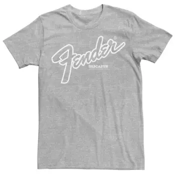 Мужская футболка Fender Oversized Line Art с логотипом Licensed Character, цвет Athletic Heather