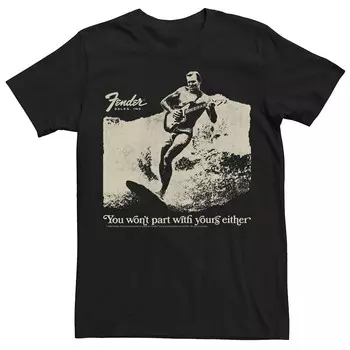 Мужская футболка Fender Vintage Surfer с рисунком Licensed Character, черный