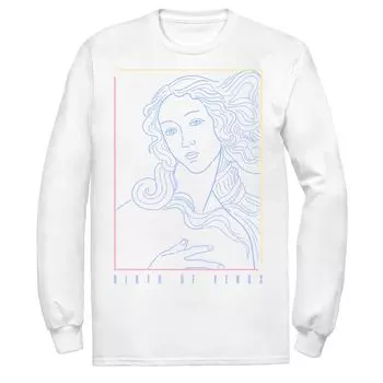 Мужская футболка Fifth Sun Birth Of Venus Line Art Portrait Licensed Character