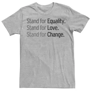 Мужская футболка Fifth Sun Equality, Love, Change Tee Licensed Character, цвет Athletic Heather