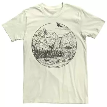 Мужская футболка Fifth Sun Mountain Falls с эскизом Licensed Character
