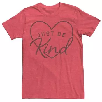 Мужская футболка Fifth Sun с сердечком "Just Be Kind" Licensed Character, цвет Red Heather