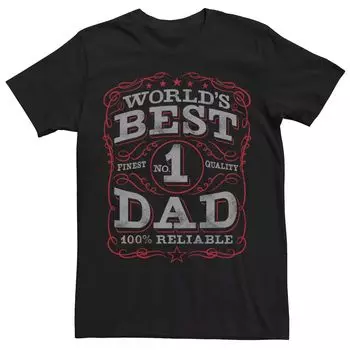 Мужская футболка Fifth Sun Worlds Best Dad Label Style Licensed Character