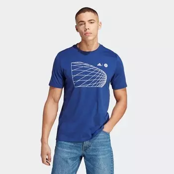 Мужская футболка ФК Бавария с графикой Adidas, синий