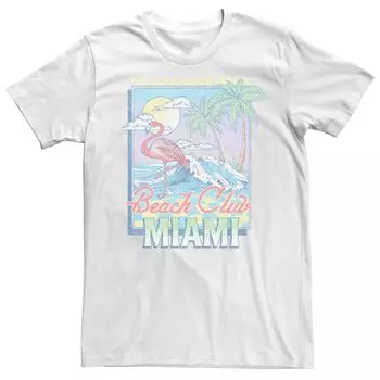 Мужская футболка Flamingo Beach Club Miami Stamp Licensed Character