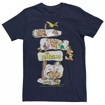 Мужская футболка Flinstones Box Up Stones Group Shot Licensed Character