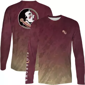 Мужская футболка FloGrown с длинными рукавами Florida State Seminoles Garnet Maritime Fade